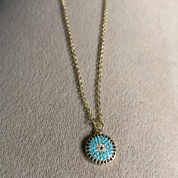 LAST 1 - Evil eye necklace gold - Picture 7 of 8